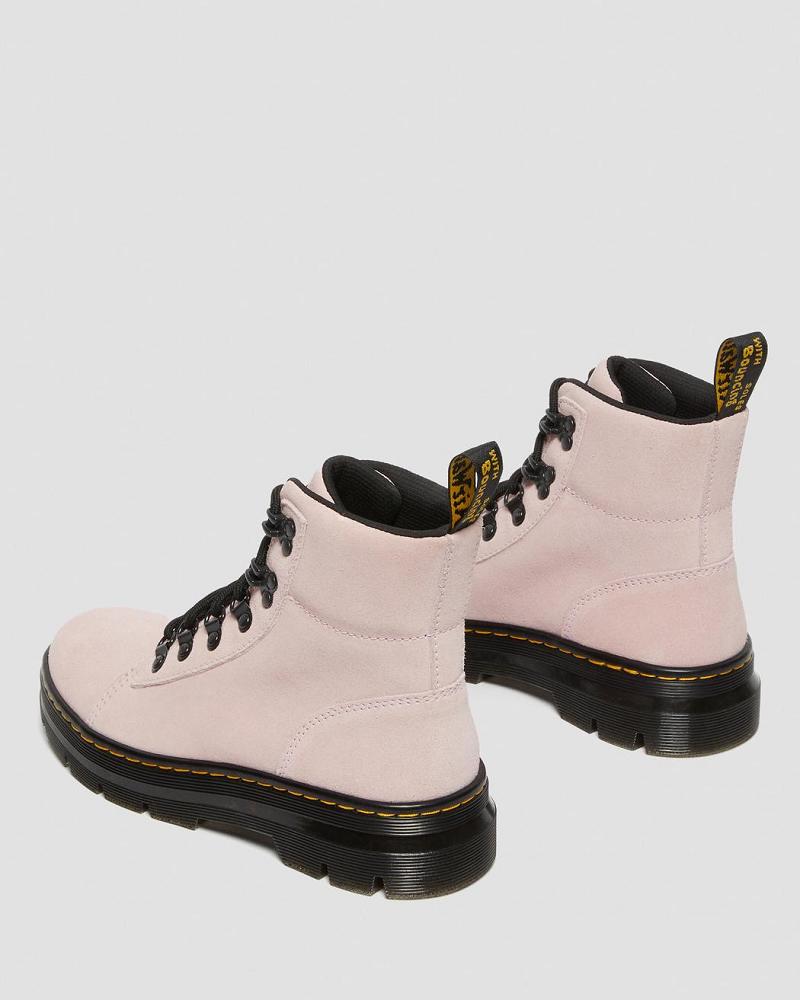 Dr Martens Combs Women Suede Enkellaars Dames Roze | NL 707ILH